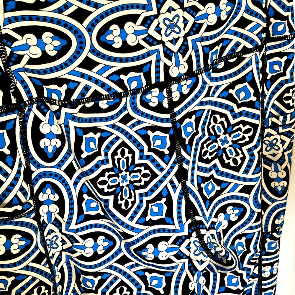 J. MCLAUGHLIN mosaic tiles athleisure euc leggings m - Picture 7 of 10